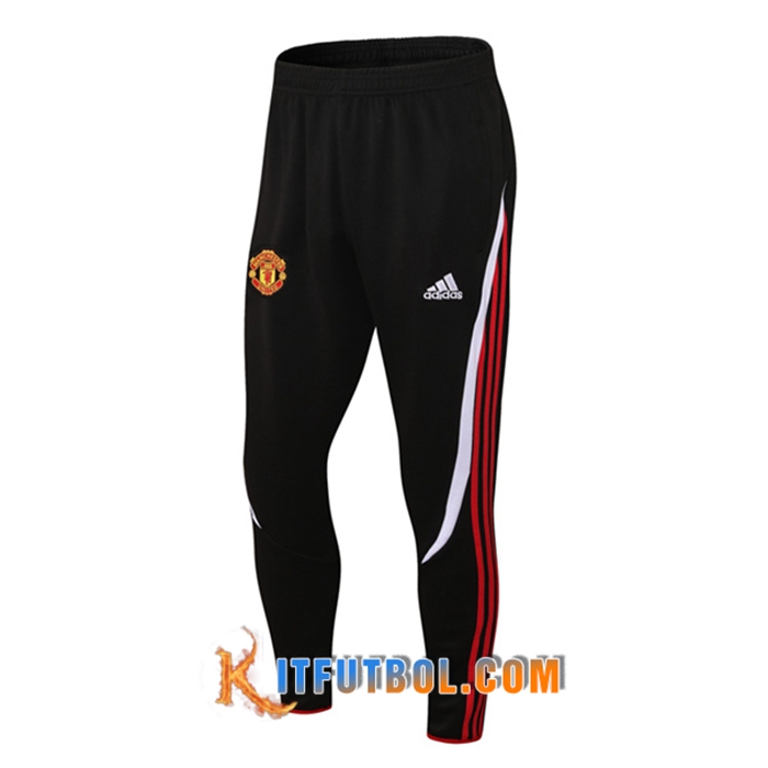 Pantalon Entrenamiento Manchester United Negro/Rojo 2022/2023