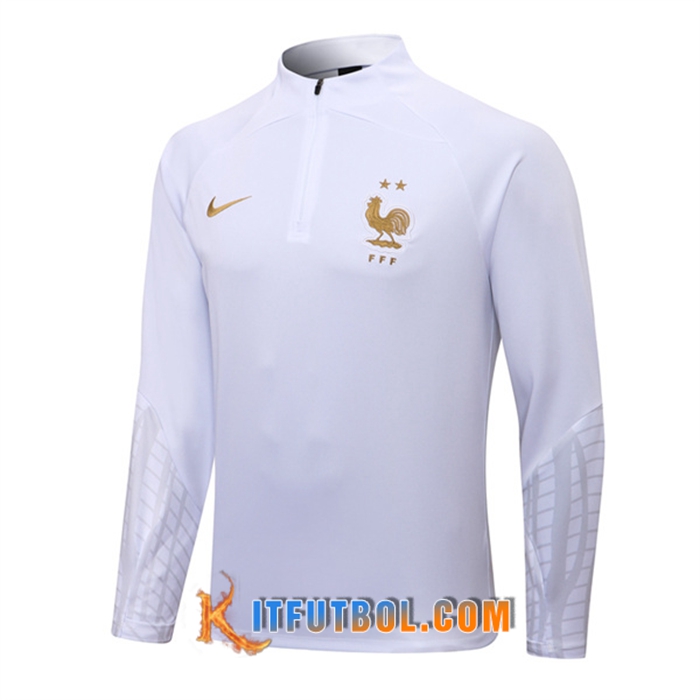 Sudadera De Entrenamiento Francia Blanco 2022/2023