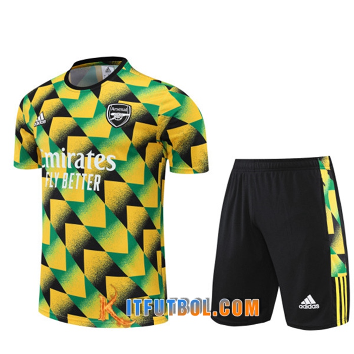 Camiseta Entrenamiento + Cortos Arsenal Amarillo 2022/2023