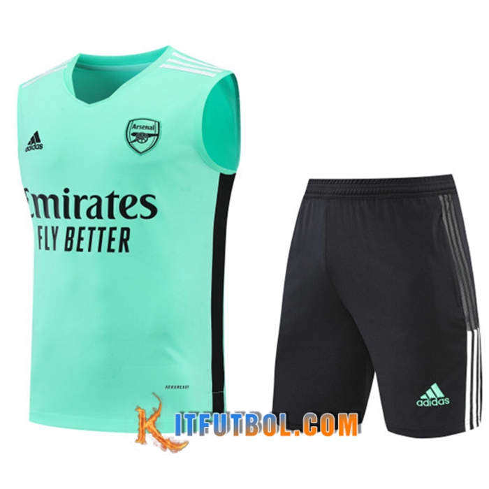 Camiseta Entrenamiento sin mangas + Cortos Arsenal Verde 2022/2023