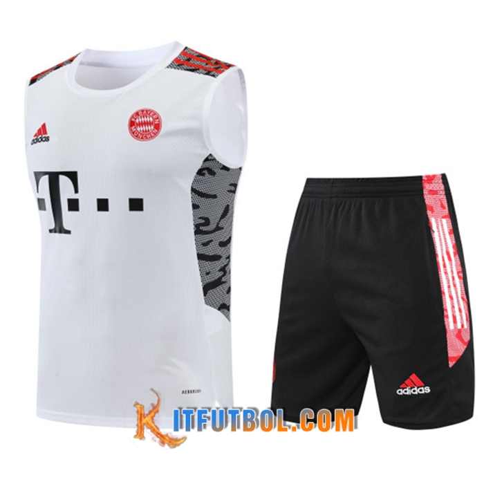 Camiseta Entrenamiento sin mangas + Cortos Bayern Munich Blanco 2022/2023