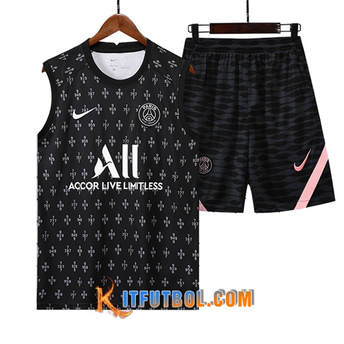 Camiseta Entrenamiento sin mangas + Cortos PSG Blanco 2022/2023