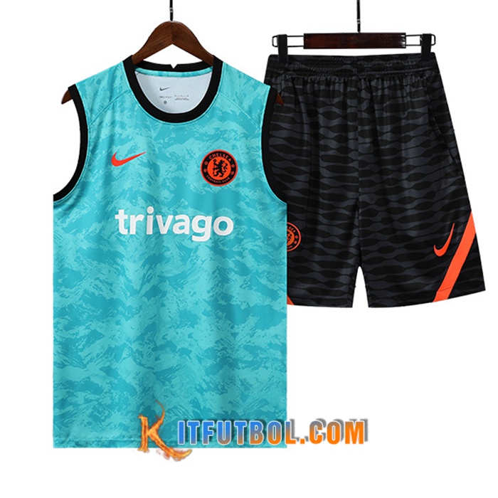 Camiseta Entrenamiento sin mangas + Cortos FC Chelsea Verde 2022/2023