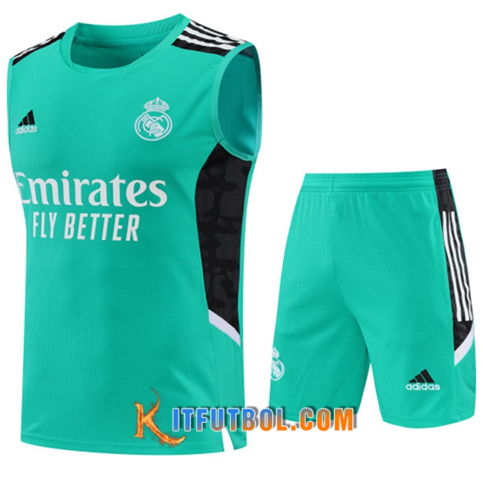 Camiseta Entrenamiento sin mangas + Cortos Real Madrid Verde 2022/2023