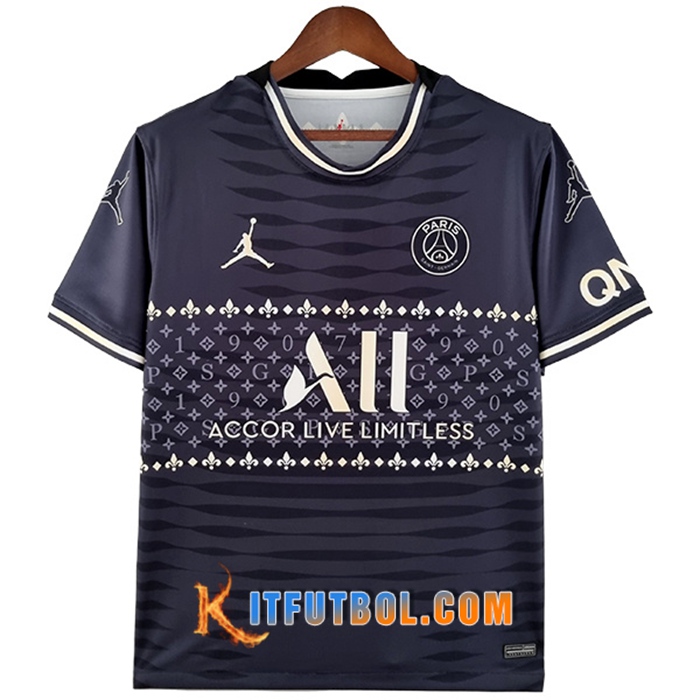 Camiseta Entrenamiento Jordan PSG Negro/Gris 2022/2023
