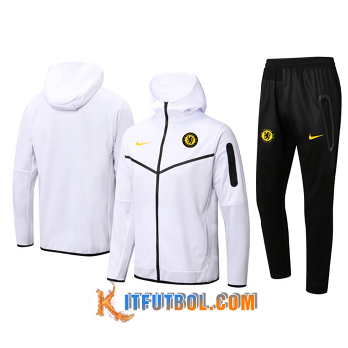 Chaqueta Con Capucha Chandal FC Chelsea Blanco 2022/2023
