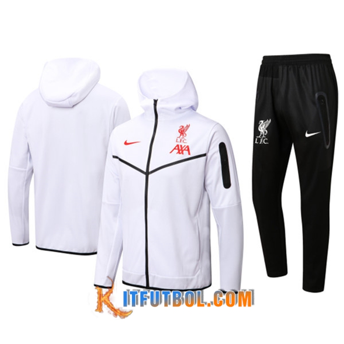 Chaqueta Con Capucha Chandal FC Liverpool Blanco 2022/2023