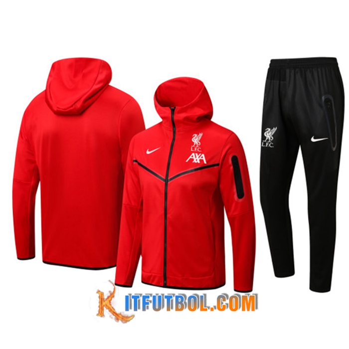 Chaqueta Con Capucha Chandal FC Liverpool Rojo 2022/2023