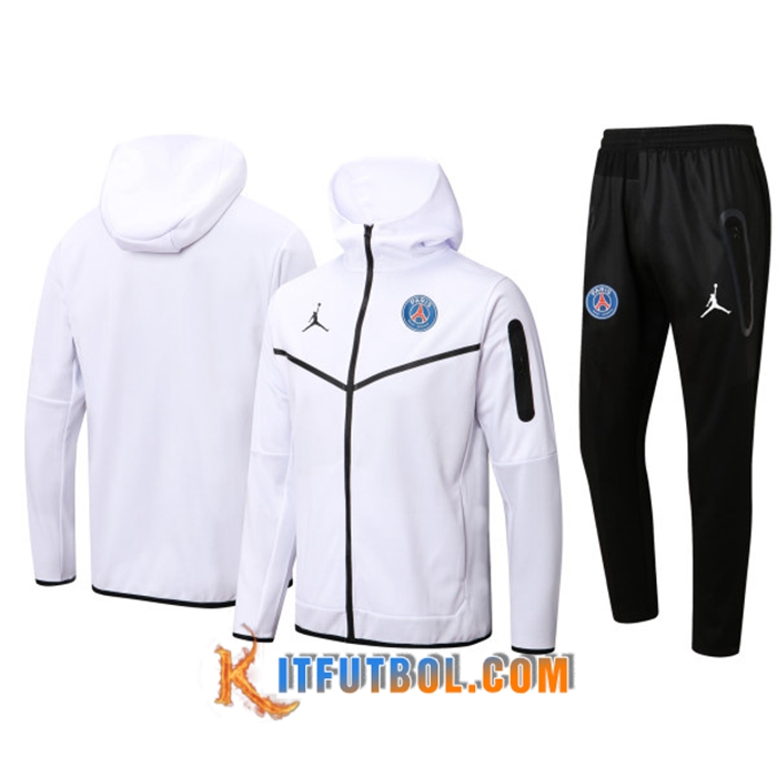 Chaqueta Con Capucha Chandal PSG Blanco 2022/2023