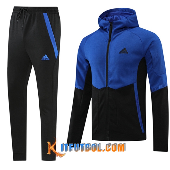 Chaqueta Con Capucha Chandal Adidas Azul/Negro 2022/2023