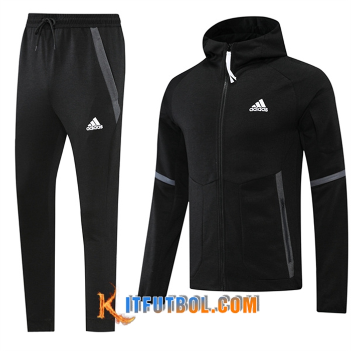 Chaqueta Con Capucha Chandal Adidas Negro 2022/2023