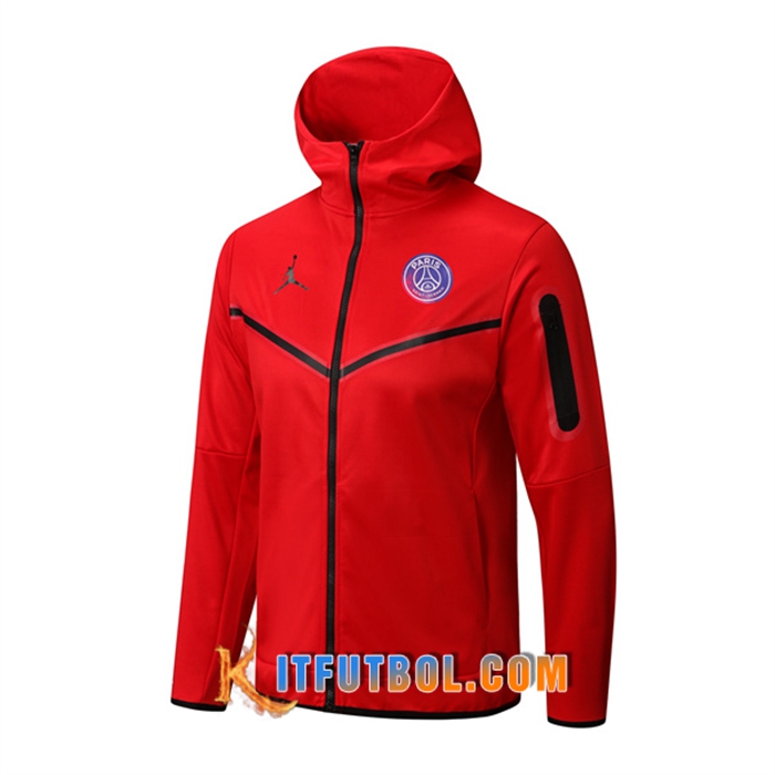 Chaqueta Con Capucha Jordan PSG Rojo 2022/2023