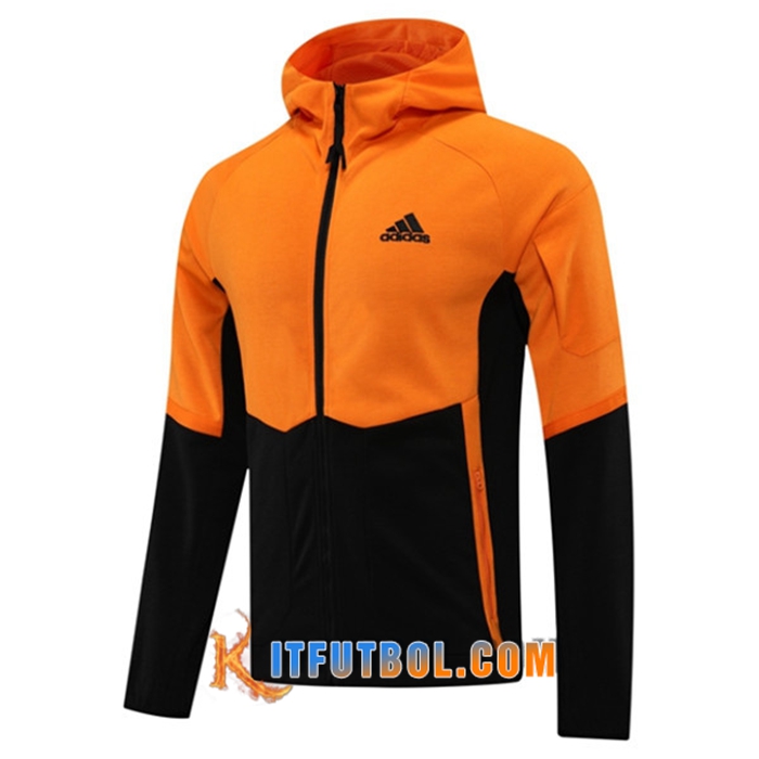 Chaqueta Con Capucha Adidas Negro/Naranja 2022/2023