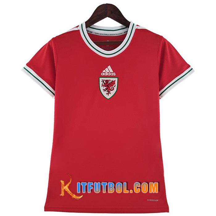 Camisetas De Futbol Gales Mujer Primera 2022/2023