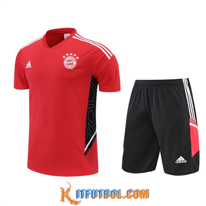 Camiseta Entrenamiento Real Madrid + Cortos Rojo 2022/2023
