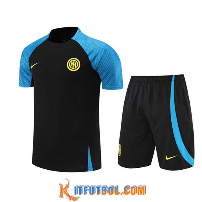 Camiseta Entrenamiento Inter Milan + Cortos Negro 2022/2023