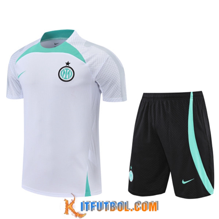 Camiseta Entrenamiento Inter Milan + Cortos Blanco 2022/2023