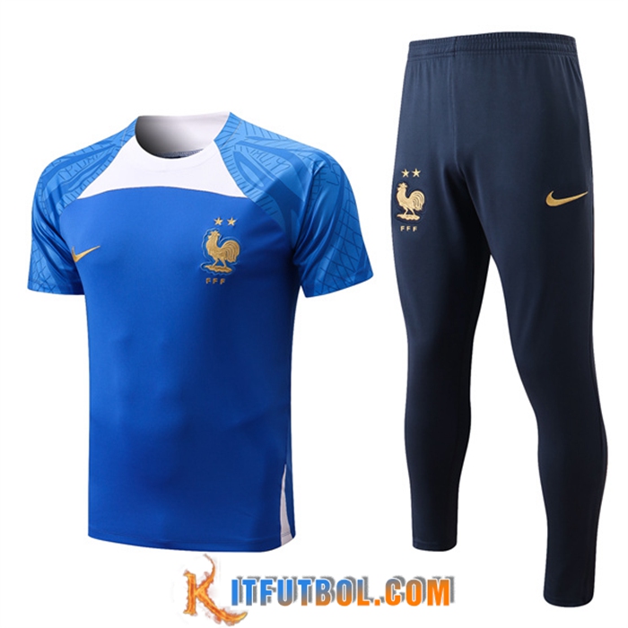 Camiseta Entrenamiento Francia + Pantalones Blanco 2022/2023