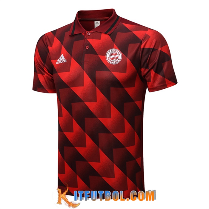 Camiseta Polo Bayern Munich Rojo/Negro 2022/2023