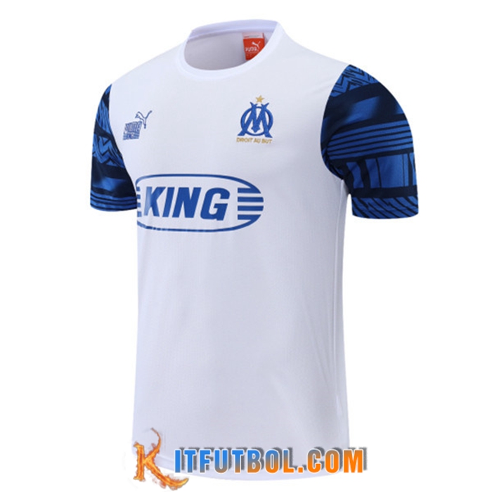 Camiseta Entrenamiento Marsella OM Blanco/Azul 2022/2023