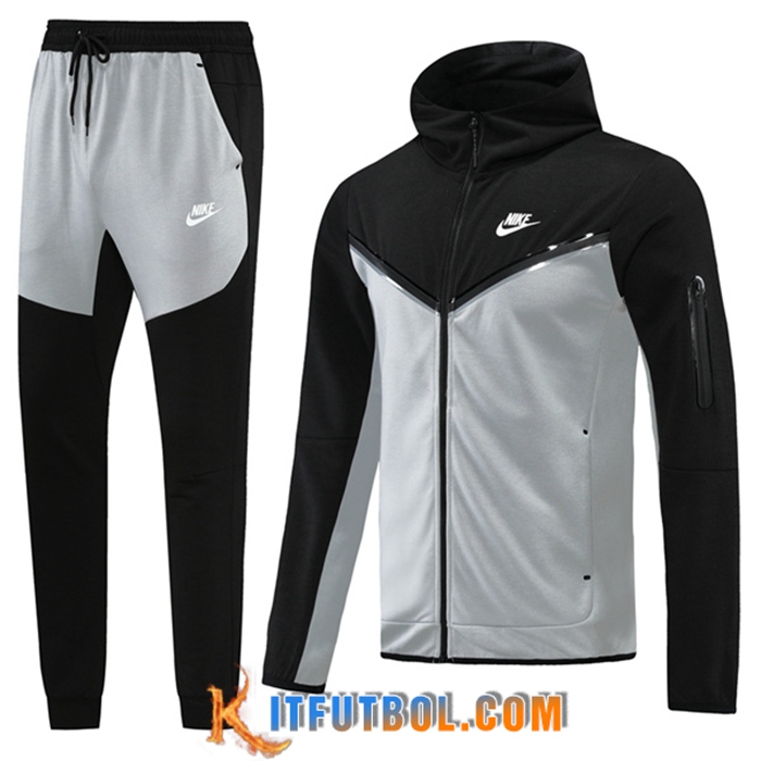 Chaqueta Con Capucha Chandal Nike Negro/Gris 2022/2023