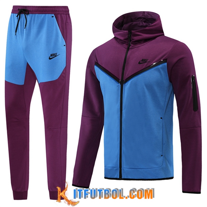 Chaqueta Con Capucha Chandal Nike Azul/Púrpura 2022/2023