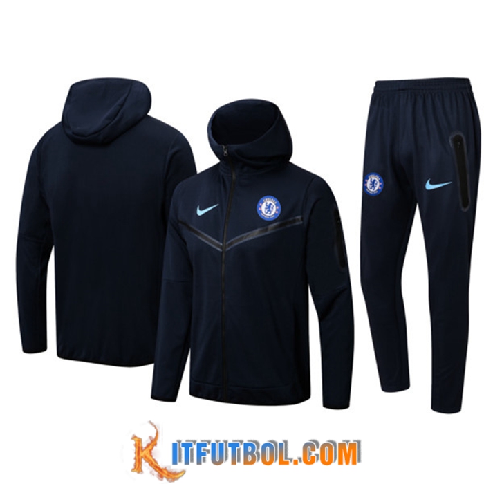 Chaqueta Con Capucha Chandal FC Chelsea Azul marino 2022/2023