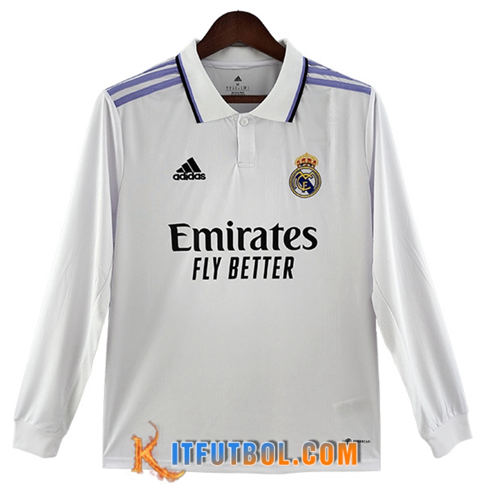 Camisetas De Futbol Real Madrid Manga Larga Primera 2022/2023
