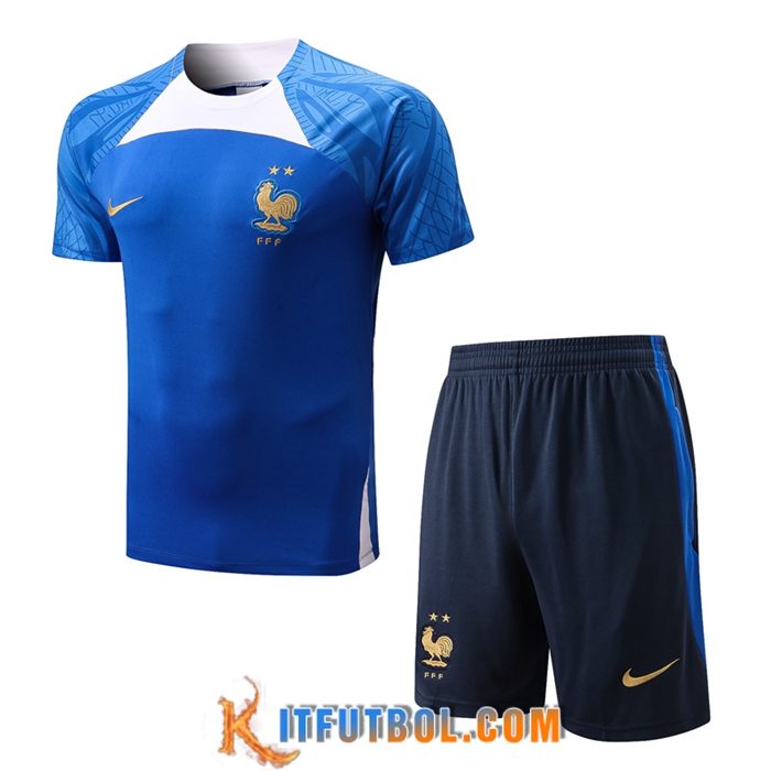 Camiseta Entrenamiento + Cortos Francia Azul 2022/2023