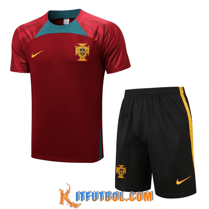 Camiseta Entrenamiento + Cortos Portugal Rojo 2022/2023