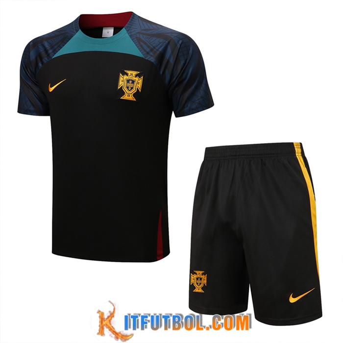 Camiseta Entrenamiento + Cortos Portugal Negro 2022/2023