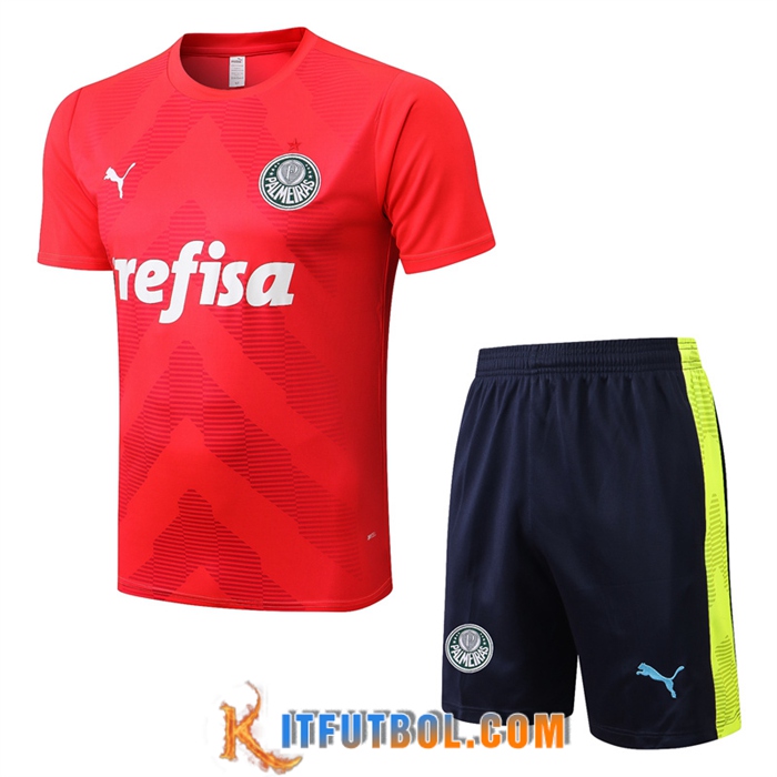 Camiseta Entrenamiento + Cortos Palmeiras Rojo 2022/2023