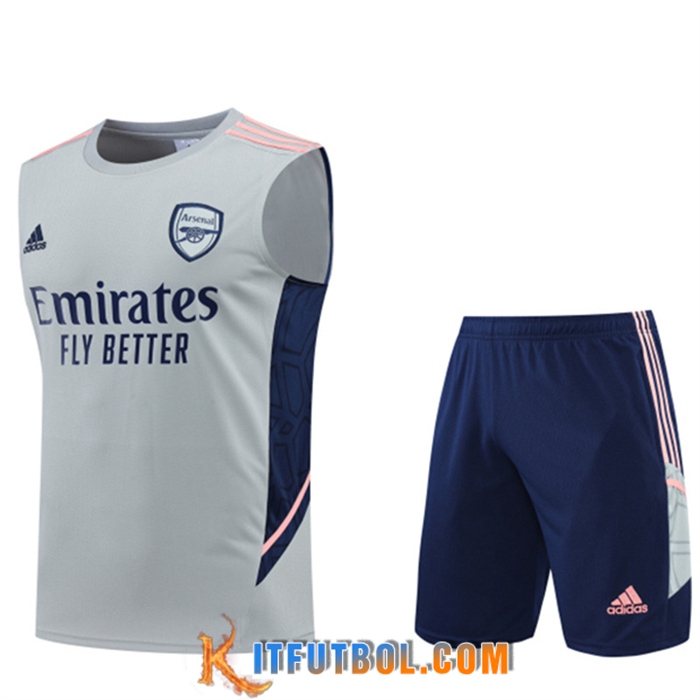 Camiseta Entrenamiento sin mangas + Cortos Arsenal Gris 2022/2023