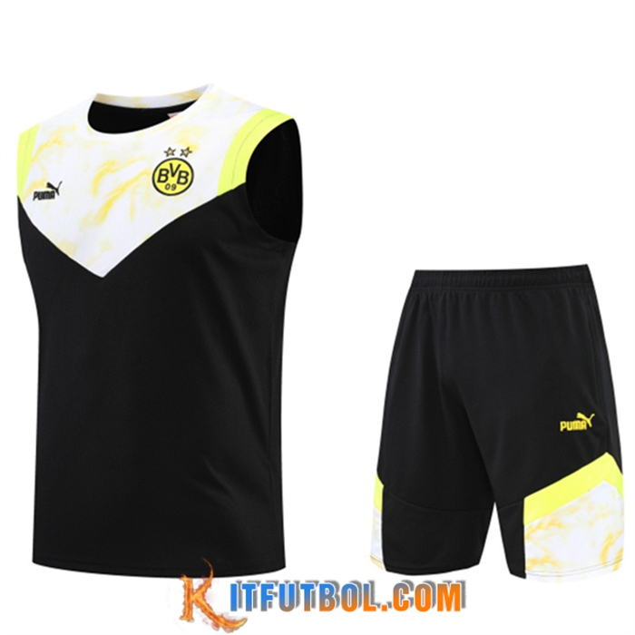Camiseta Entrenamiento sin mangas + Cortos Dortmund Negro 2022/2023