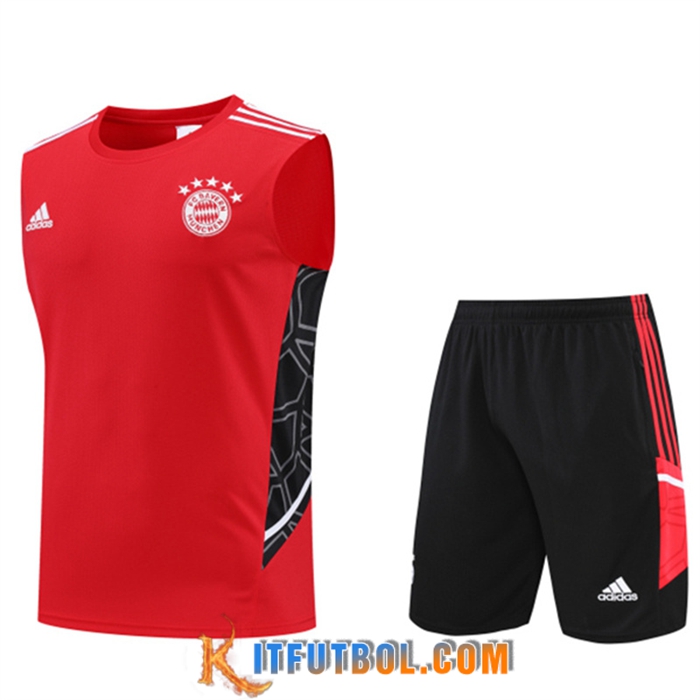 Camiseta Entrenamiento sin mangas + Cortos Bayern Munich Rojo 2022/2023