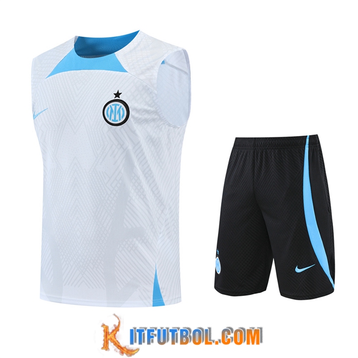 Camiseta Entrenamiento sin mangas + Cortos Inter Milan Blanco 2022/2023