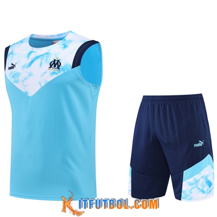 Camiseta Entrenamiento sin mangas + Cortos Marsella OM Azul 2022/2023