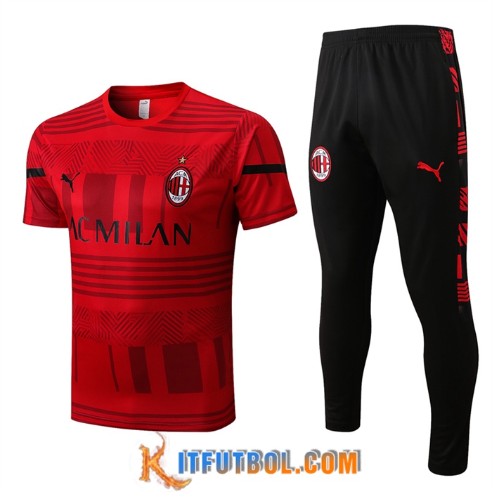 Camiseta Entrenamiento + Pantalones AC Milan Rojo 2022/2023