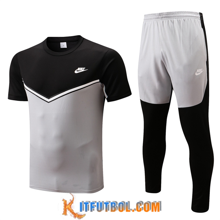 Camiseta Entrenamiento + Pantalones Nike Negro/Gris 2022/2023