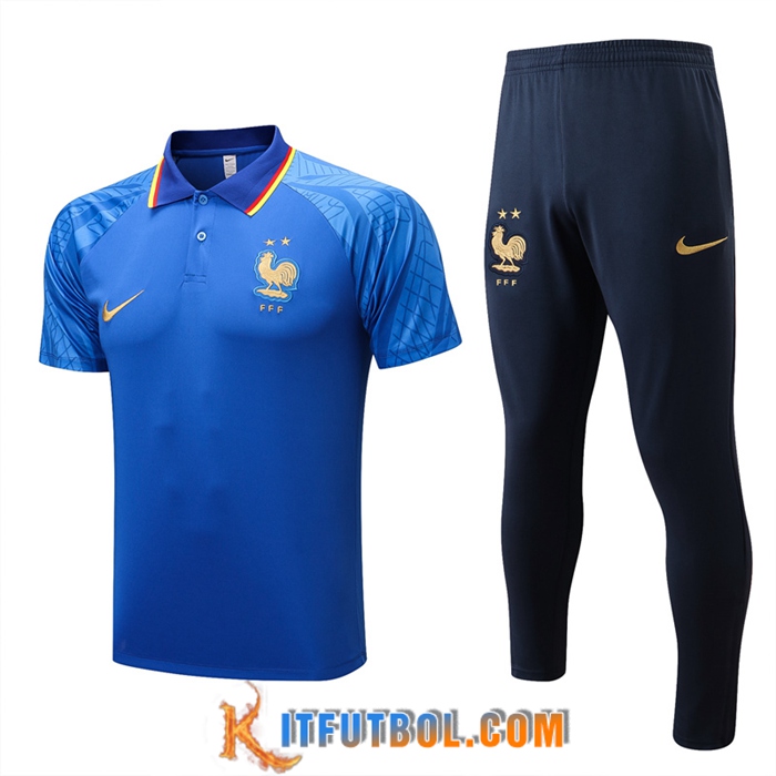 Camiseta Polo Francia Azul 2022/2023