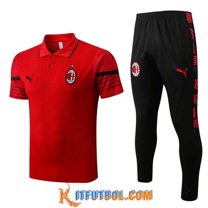 Camiseta Polo AC Milan Rojo 2022/2023