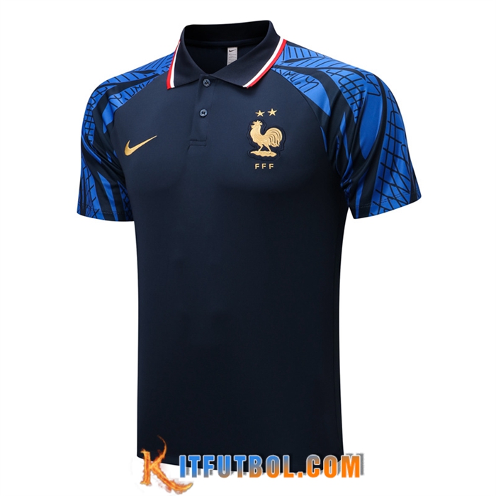 Camiseta Polo Francia Azul marino 2022/2023