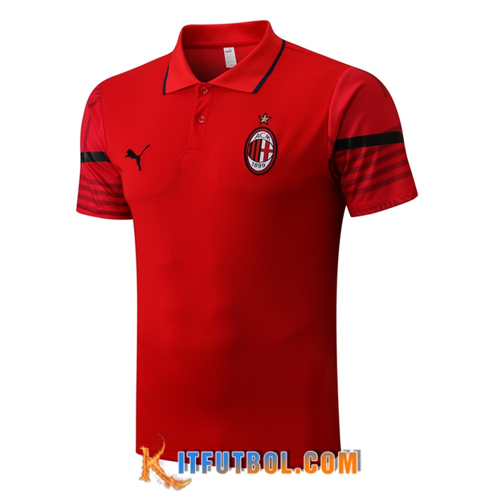 Camiseta Polo AC Milan Rojo 2022/2023