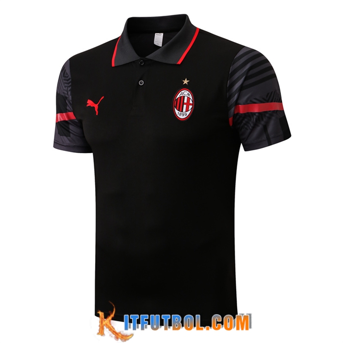 Camiseta Polo AC Milan Negro 2022/2023