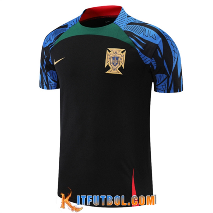 Camiseta Entrenamiento Portugal Negro/Azul 2022/2023