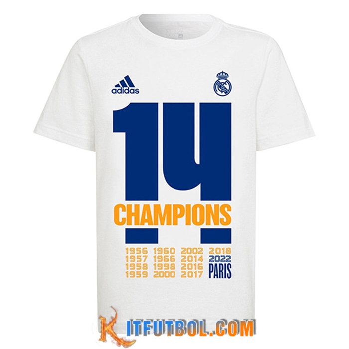 Camiseta Entrenamiento Real Madrid UCL Champions 14 Blanco