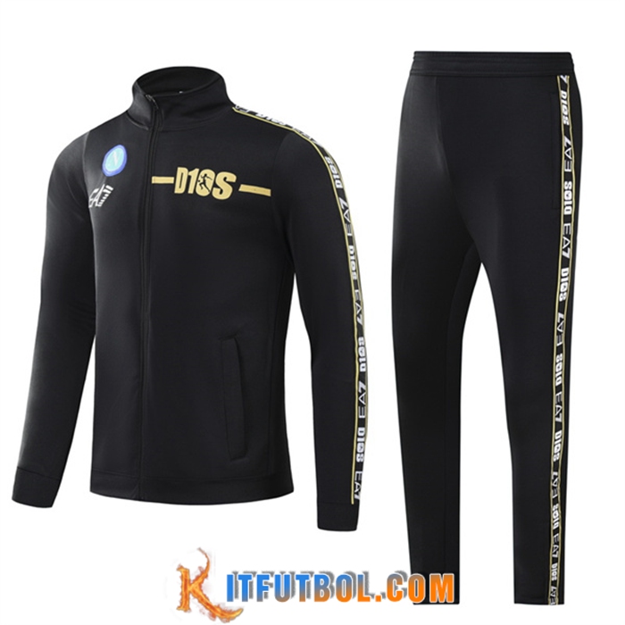 Chandal Equipos De Futbol - Chaqueta SSC Napoli Negro 2022/2023