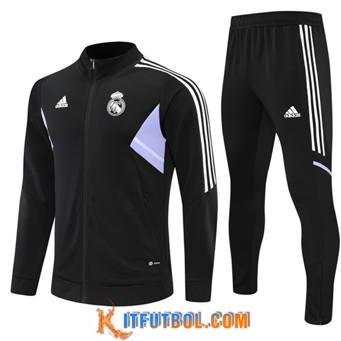 Chandal Equipos De Futbol - Chaqueta Real Madrid Negro 2022/2023