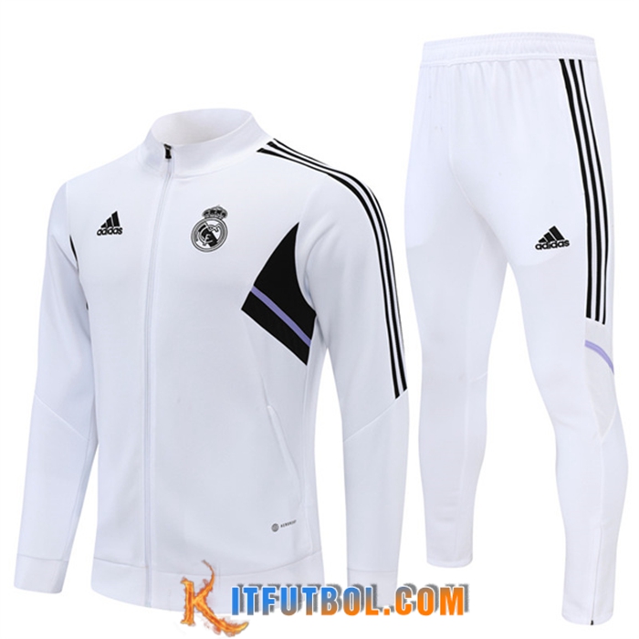 Chandal Equipos De Futbol - Chaqueta Real Madrid Blanco 2022/2023