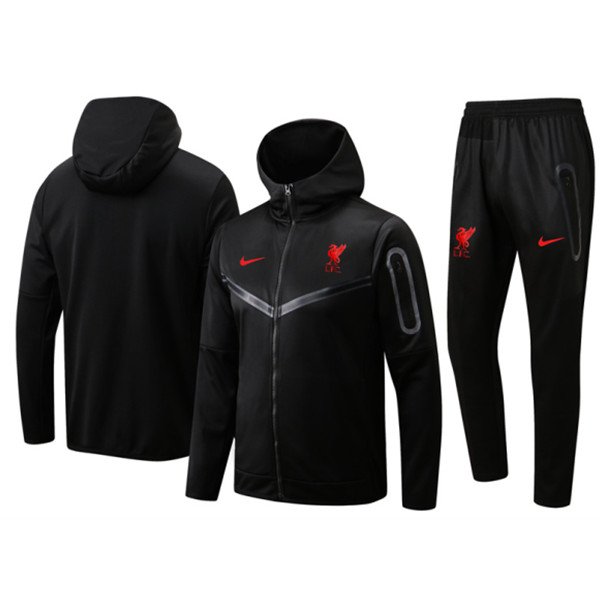 Chaqueta Con Capucha Chandal FC Liverpool Negro 2022/2023